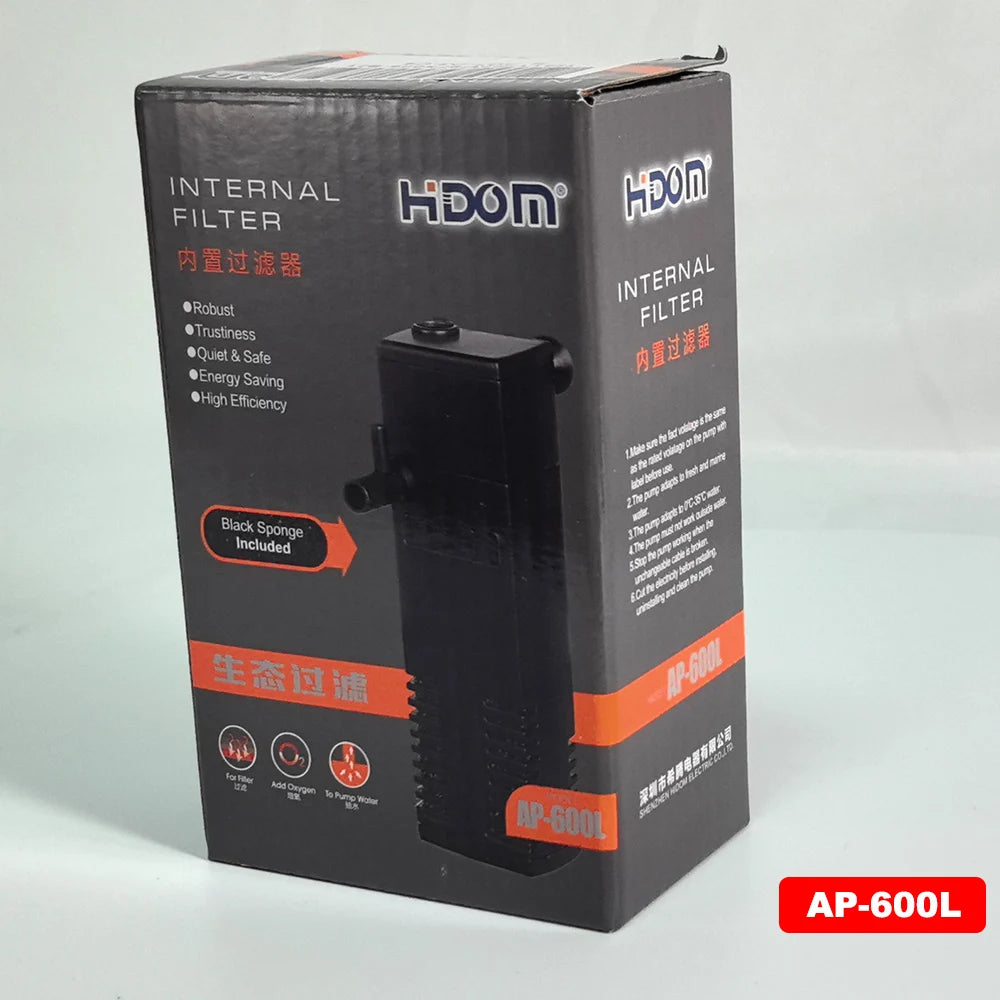 Low Level Water Submersible Filter Pump &ndash; Superior Filtration And Vertical Oxygenation For 40L To 250L Tanks AP-600L 4W / EU Plug
