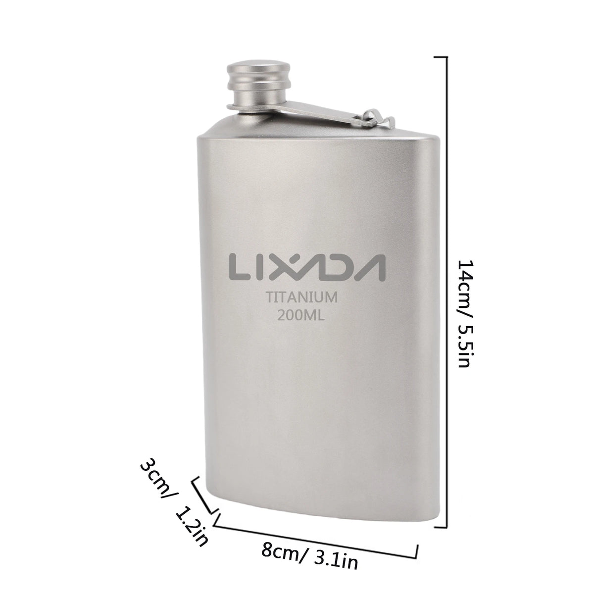 Titanium Whisky Flask 200ml &ndash; Leakproof For Outdoor Use 200ml