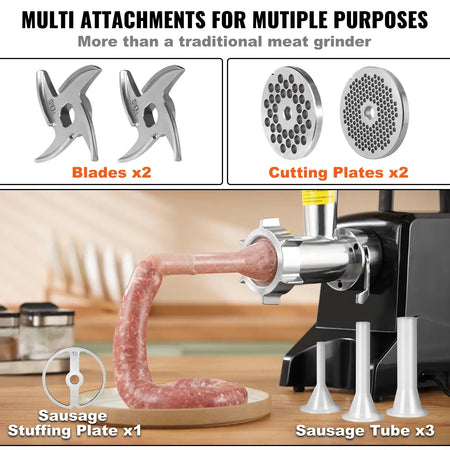 Industrial Meat Mincer With 2 Blades And 3 Plates