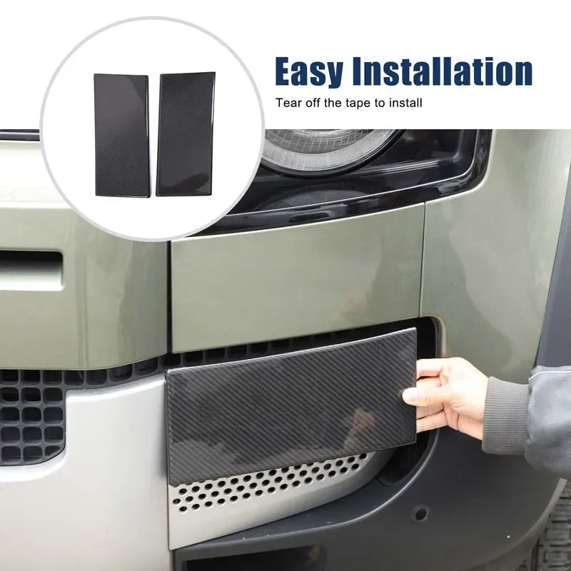 Coperture per fari in vera fibra di carbonio per Defender 90 110 130