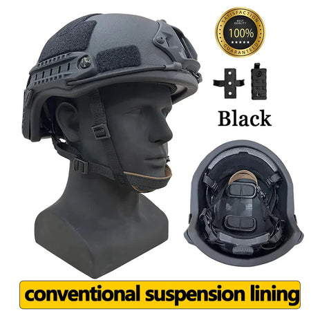 Fast Ballistic Helmet &ndash; NIJ III+ 7.62 Mm Protection Black / M 53-58cm