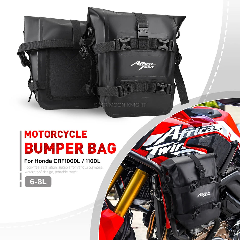 Μπάρες Προστασίας Honda CRF1100L Africa Twin με Τσάντα για Μοτοσυκλέτα, Αδιάβροχο Υλικό TPU, Ανθεκτική Αποθήκευση