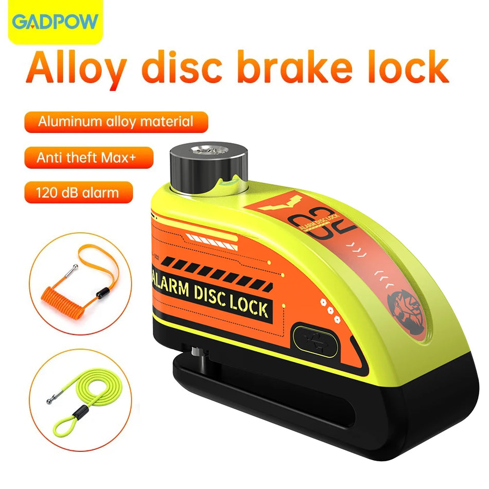 Συναγερμός Μοτοσυκλέτας Κλειδαριά Δισκόφρενου Με 110 dB Αντικλοπικό, Αδιάβροχο