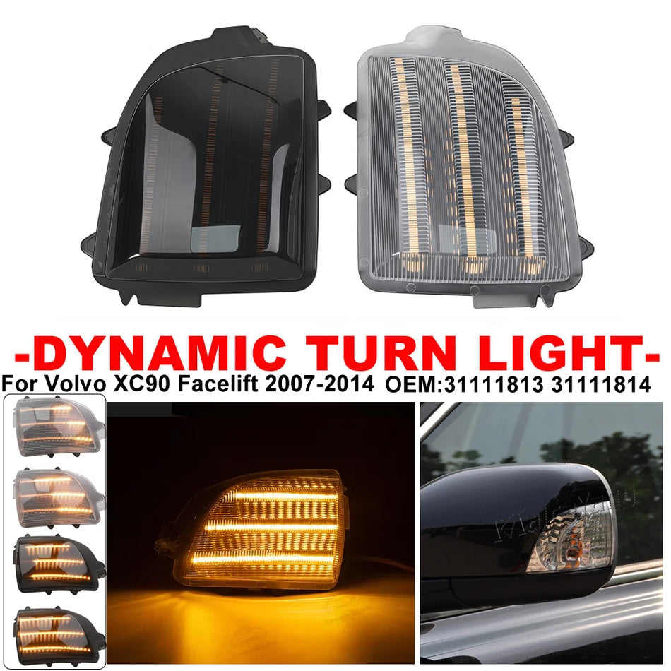 Luces de Señal de Giro LED Secuenciales para Volvo XC90 XC70 2007-2014 2008-2012
