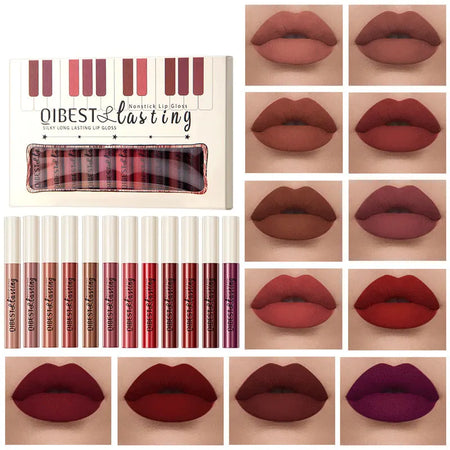 NoEnName_Null Matte Lipstick Set &ndash; Waterproof Long-Lasting Beauty for All Skin Types 12 Colors 01
