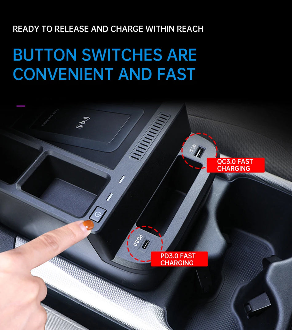 Chargeur de voiture sans fil avec charge rapide pour Honda CRV 2017-2022