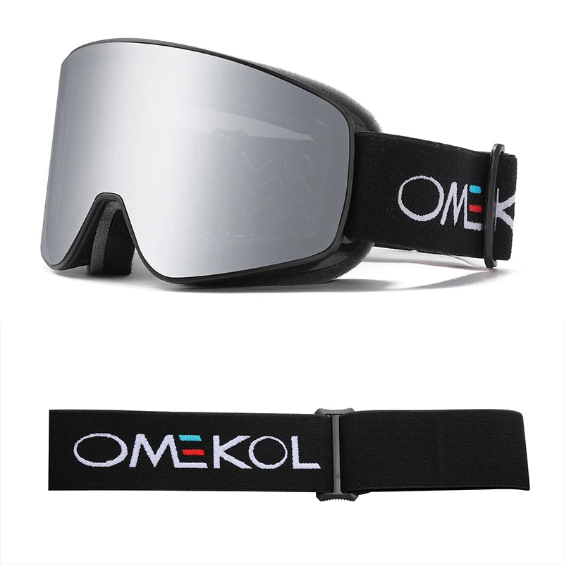 OMEKOL Double Layers Anti Fog Ski Goggles &ndash; Anti Fog Shield BC5