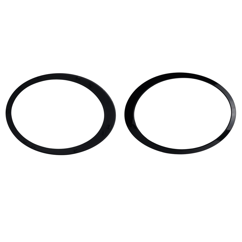 Mini Cooper S Headlight Trim Rings Bezel Covers, Gloss Black Pair