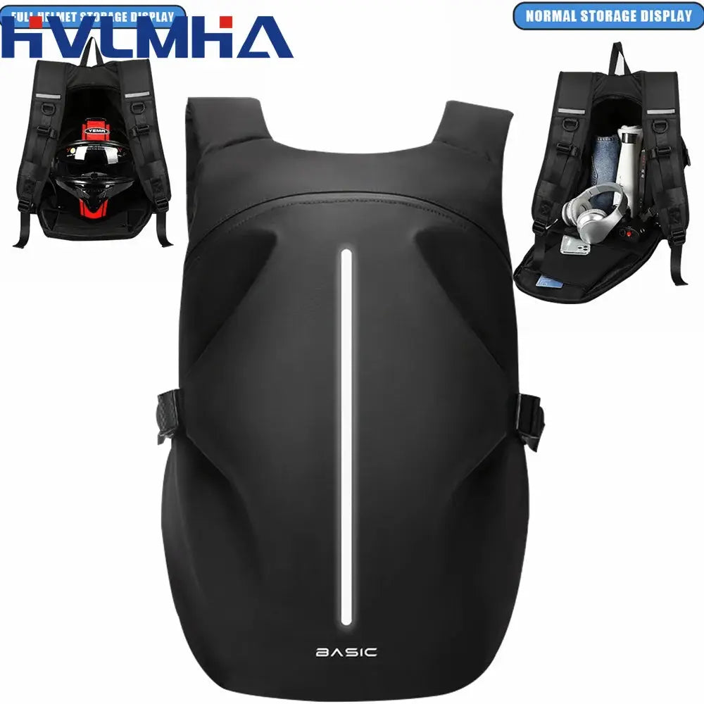 New Classic Large Capacity Multifunctional Motorcycle Helmet Bag Waterproof Motorcycle Backpack Reflective Bicycle Travel Bag by InterCyprus Trading Ltd