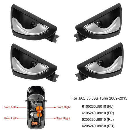 1Pcs For Car Interior Door Handles Inside Inner Door Knob For Jac J3 J3s 6105230U8010 6105240U8010 6205240U8010 by InterCyprus Trading Ltd