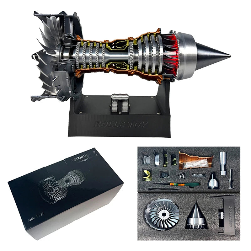 TR900 Turbofan Engine Model Kit - DIY Electric Simulation Toy for Science Enthusiasts