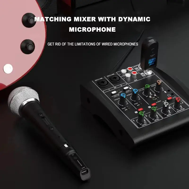 KEBIDUMEI UHF Wireless Microphone XLR Transmitter Receiver Wired To Wireless System for Audio Mixer Dynamic Mic Electric Guitar by InterCyprus Trading Ltd