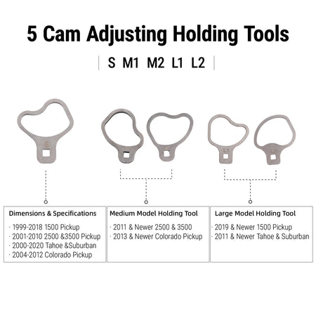 Stainless Steel Caster Camber Wrench Kit With Cam Holders For GM Trucks & SUVs by InterCyprus Trading Ltd