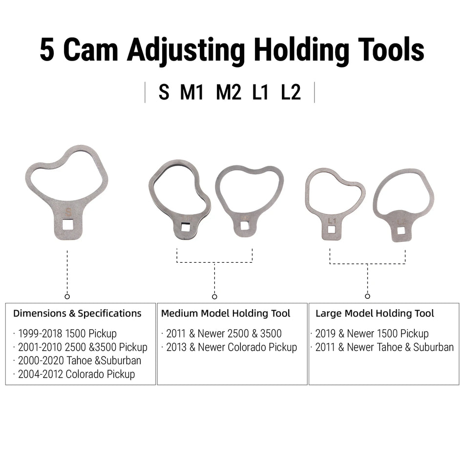 Stainless Steel Caster Camber Wrench Kit With Cam Holders For GM Trucks & SUVs by InterCyprus Trading Ltd