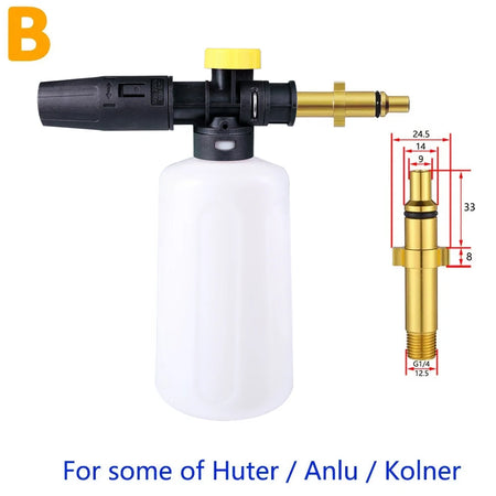 750ml Snow Foam Lance for High Pressure Washers - Fits Karcher, Nilfisk, Parkside, and More For Huter