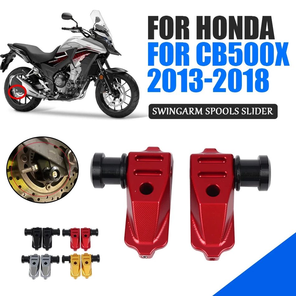 Honda CB500X 2018 Achterwiel Voorvork As Slider Swingarm Standaard Kettingspanner