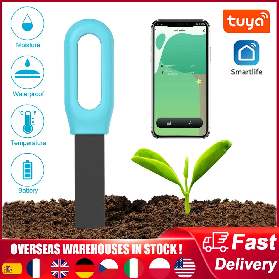 Tuya BT 2 i 1 Trådløs Jordfugtighedsmåler Temperatur Luftfugtighed Jordtester Planteovervågning Potteplante Måleinstrument