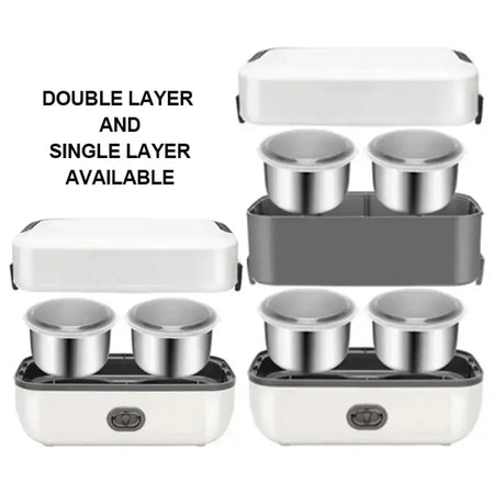 Electric Lunch Box Heater Portable Leakproof 2 Layer