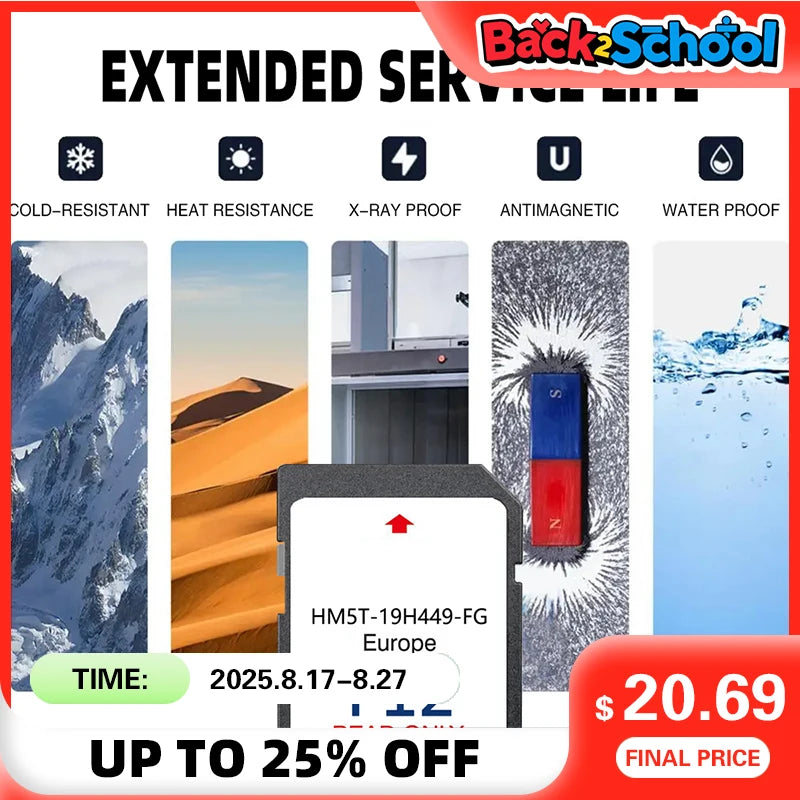 HM5T-19H449-FG F12 Sync2 Navigation SD Card &ndash; UK Europe Map CHINA / for Ford F12