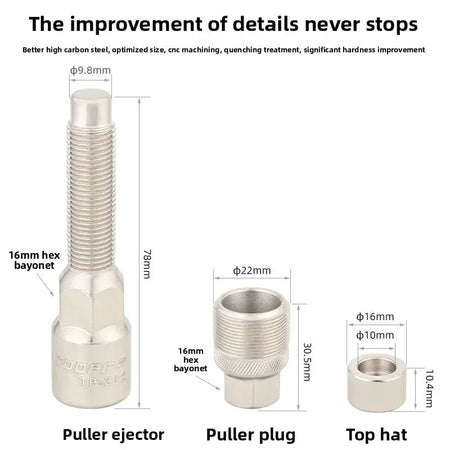 New TOOPRE Bicycle Disc Puller Disassembly Tool, Mountain Bike Square Hole Flower Key, Central Axis Disc Maintenance Tool by InterCyprus Trading Ltd