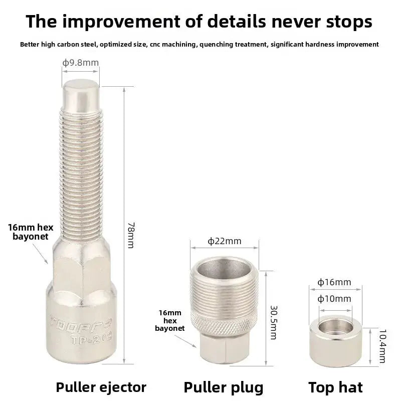 New TOOPRE Bicycle Disc Puller Disassembly Tool, Mountain Bike Square Hole Flower Key, Central Axis Disc Maintenance Tool by InterCyprus Trading Ltd