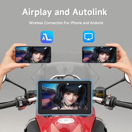 JIUYIN 7 Inch Motorcycle GPS &ndash; IPX7 Waterproof Display with Bluetooth Connectivity