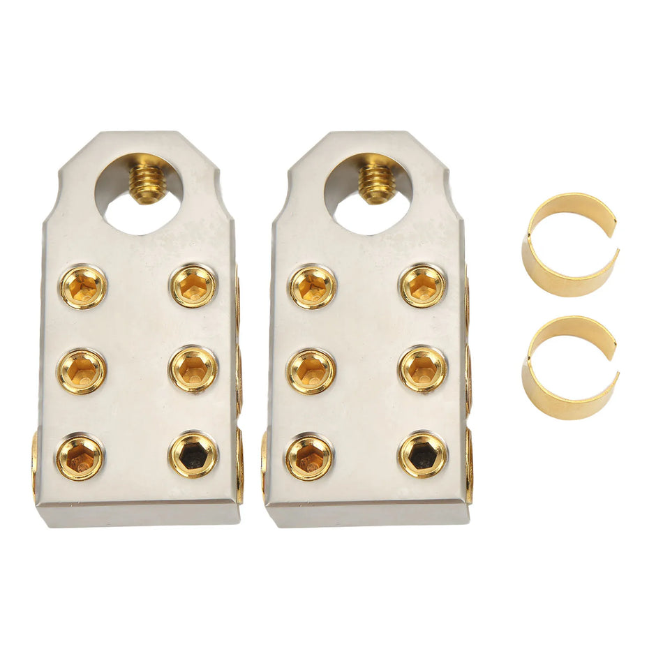 Cleme de terminal pentru baterie aurii pentru cablaj audio auto 1/0-2/0 AWG