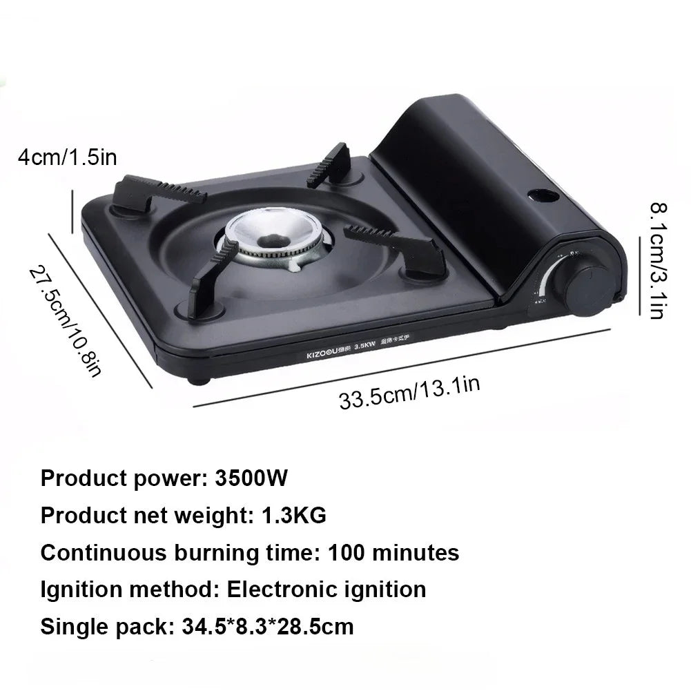 2025 Portable Single Burner Camping Gas Stove &ndash; Automatic Ignition Convenience black-e