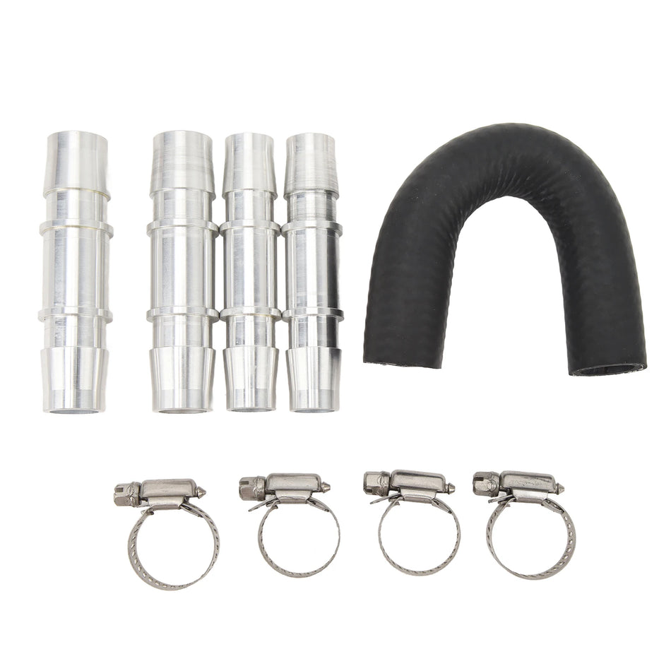 Leak-Proof Aluminum Engine Heater Core Bypass Kit, 5/8in And 3/4in Hose Fittings
