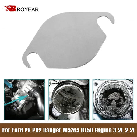Stainless Steel Valve Blanking Plate for Ford PX PX2 Ranger Mazda BT50 by InterCyprus Trading Ltd