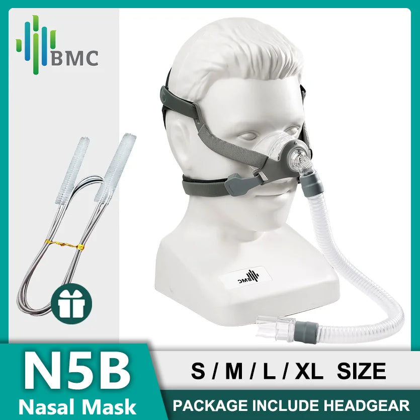 BMC N5B Burun CPAP Maskesi Başlık ile Otomatik CPAP BiPAP