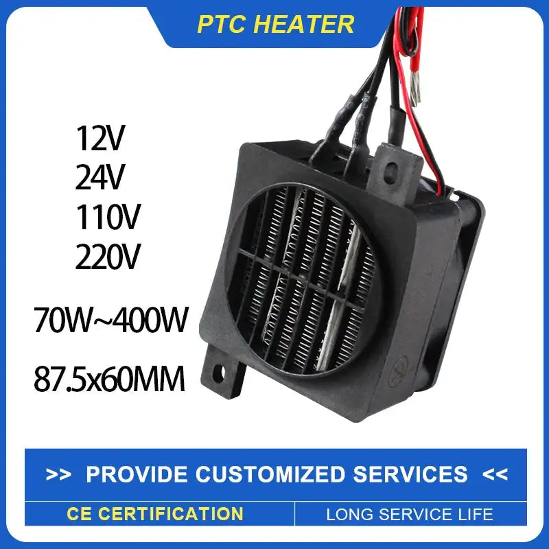 PTC Ceramic Electric Heater with Fan, 12V-220V, 70W-400W 110V24V 350W / CHINA