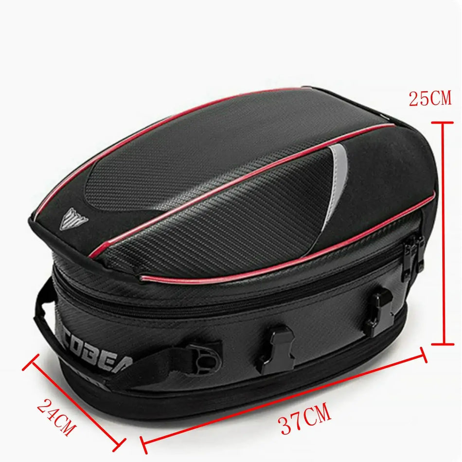 Waterproof Motorcycle Backpack Moto Tail Bag Motorcycle Rear Seat Bag Large Capacity Motorbike Travel Luggage Saddle Bag by InterCyprus Trading Ltd