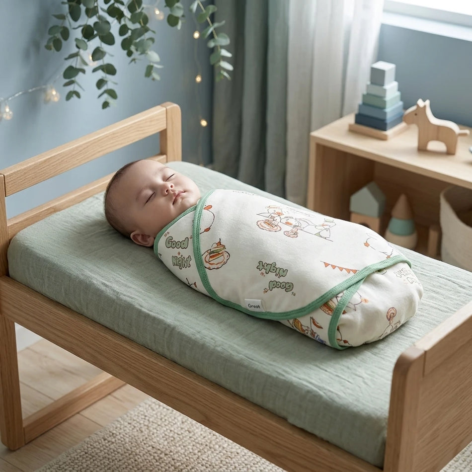 Premium Baumwoll-Musselin Baby-Wickeldecke Ultraweich und Atmungsaktiv
