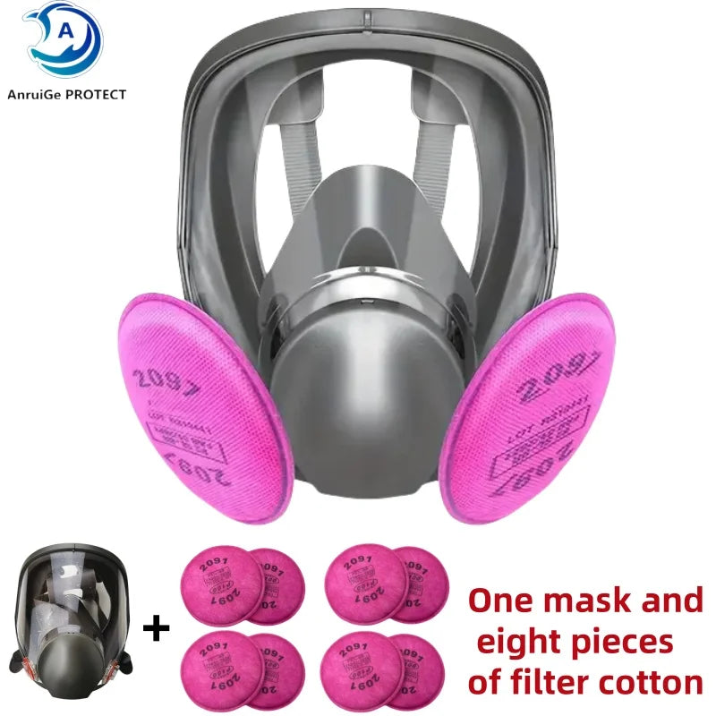 Anti-Fog 6800 Gas Mask &ndash; Full Face Respirator with Formaldehyde Protection 9in1