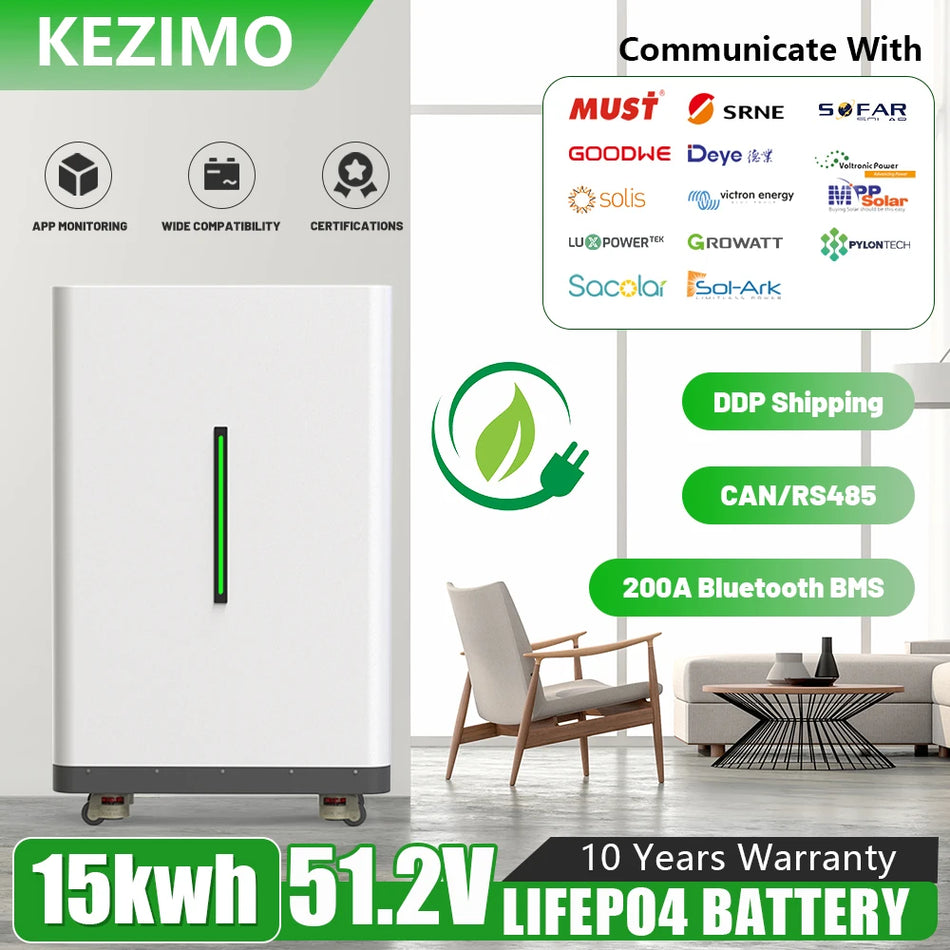 LiFePO4 baterija 51.2V s Bluetooth BMS-om za kućno skladištenje energije, sigurna, dugotrajna energija