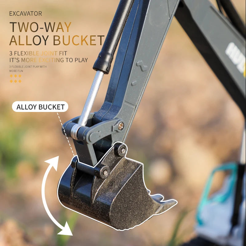 CONUSEA 1:24 RC Grävmaskin Dumperlegering, 9CH Fjärrkontroll