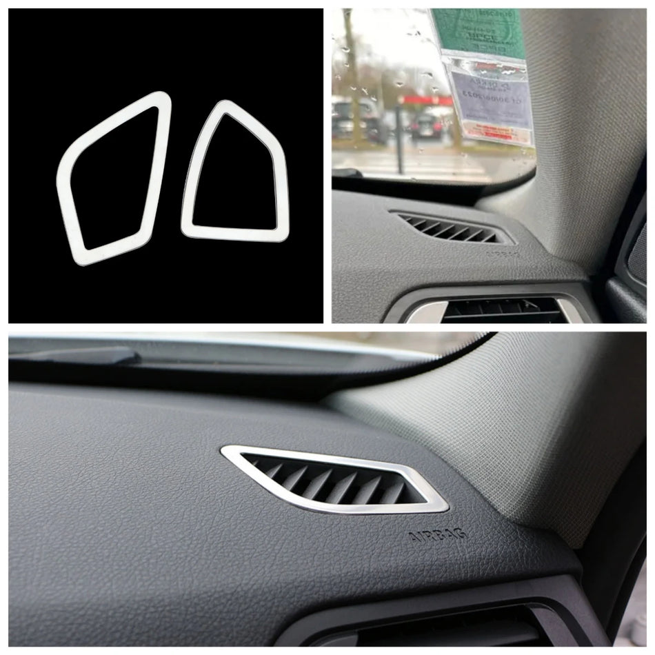 Dashboard Vent Frame Cover Stainless Steel For BMW 3 Series F30 2013-2018 Left Hand Drive