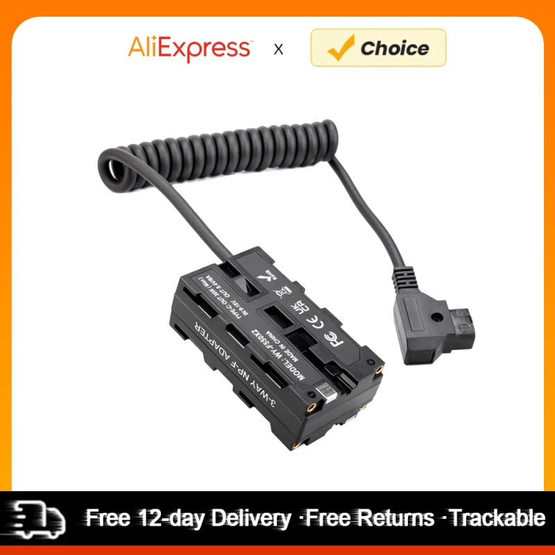 Krydsformet NP-F Dummy Batteri til D Tap Strømkabel til Feltmonitorer