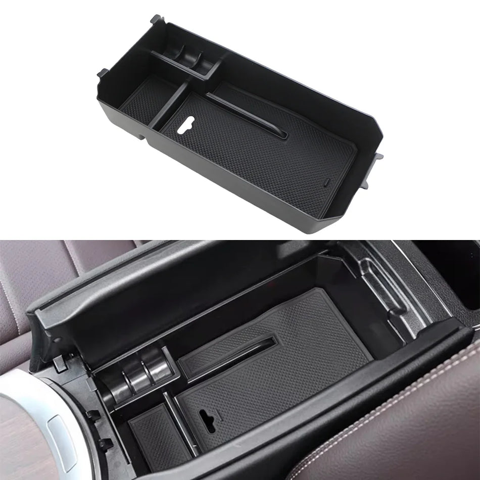 Armrest Box Organizer for Mercedes-Benz GLC X253 2016-2019 ABS Plastic Non-Slip Car Interior Storage Tray
