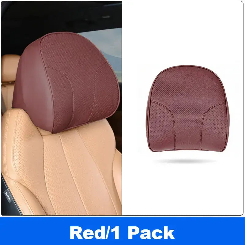 Vtear Universal Car Neck Pillow Memory Foam Headrest Cushion Slip On Elastic Strap Breathable Perforated Neck Relief Accessories by InterCyprus Trading Ltd