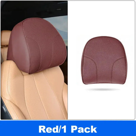 Vtear Universal Car Neck Pillow Memory Foam Headrest Cushion Slip On Elastic Strap Breathable Perforated Neck Relief Accessories by InterCyprus Trading Ltd