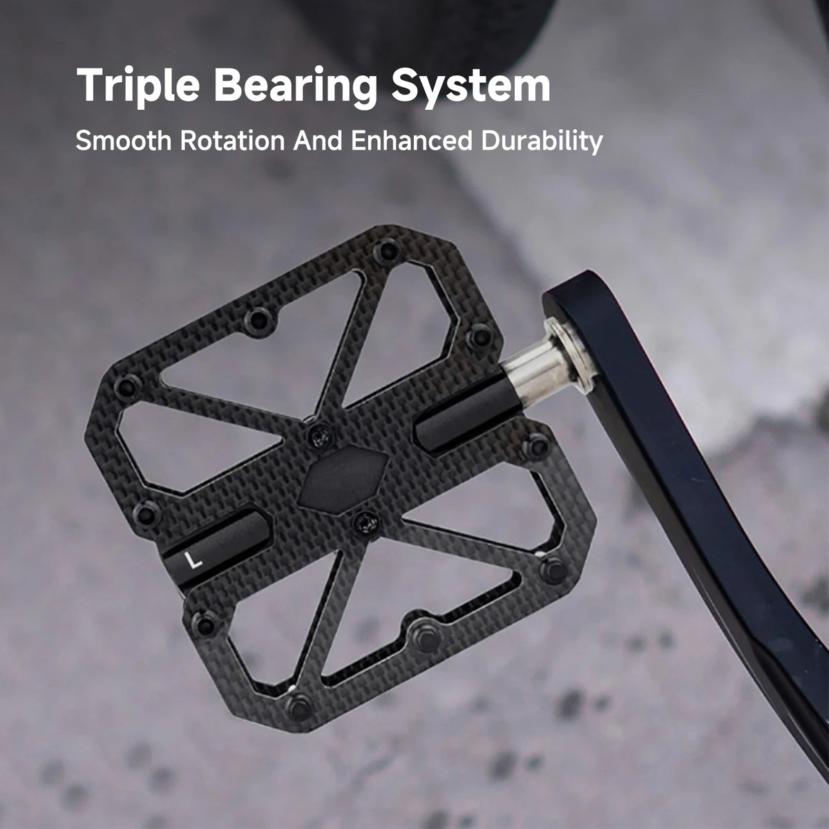 Bike Pedals Carbon Composite Three Bearings &ndash; Ultra-Light