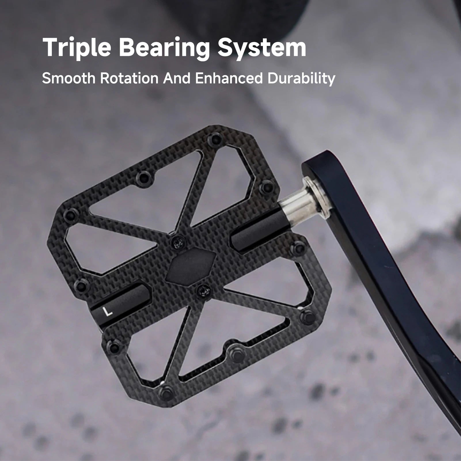 Bike Pedals Carbon Composite Three Bearings &ndash; Ultra-Light