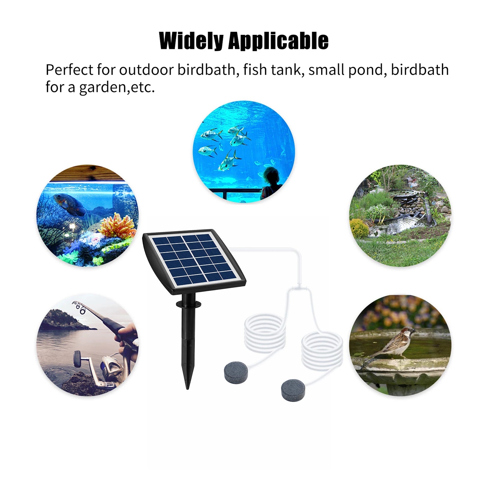 6V 2W Plug-in Solar Oxygen Pump &ndash; Auto Start in Sunlight