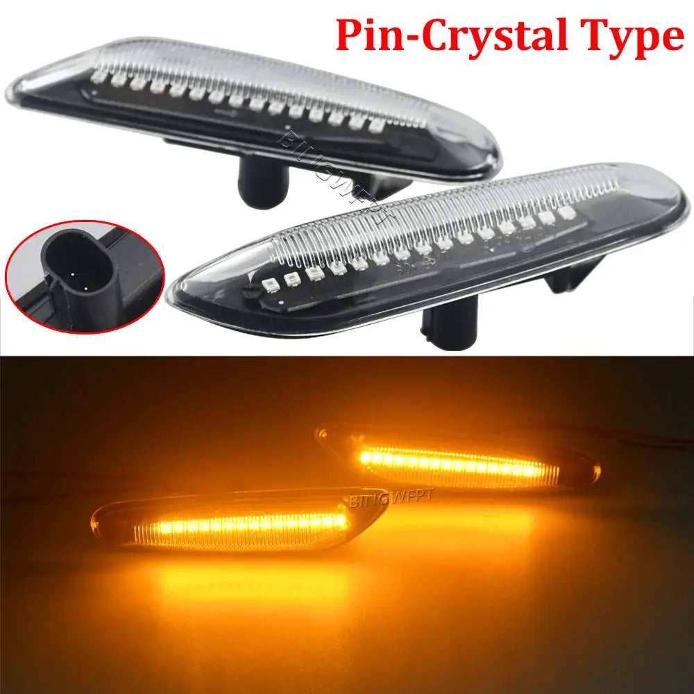 Smoke Lens Dynamic Flowing LED Turn Signal Side Marker Light Blinker Lamp For BMW E90 E91 E92 E93 E60 E87 E82 E46 Accessories by InterCyprus Trading Ltd