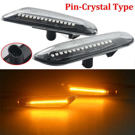 Smoke Lens Dynamic Flowing LED Turn Signal Side Marker Light Blinker Lamp For BMW E90 E91 E92 E93 E60 E87 E82 E46 Accessories by InterCyprus Trading Ltd