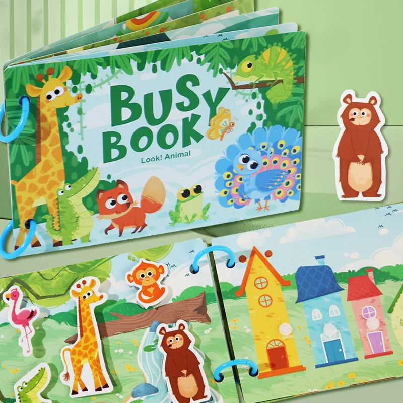Montessori Baby Busy Book - Early Learning Toy for Babies