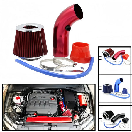 Heavy Duty 76mm Car Air Intake Filter 3 Inch Mushroom Head High Flow Cold Air Intake Pipe Turbo Induction Aluminum Kit by InterCyprus Trading Ltd