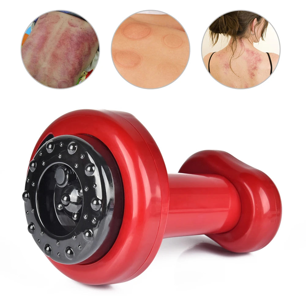 Electric Guasha Cupping Body Massager with Vacuum and Heating Functions